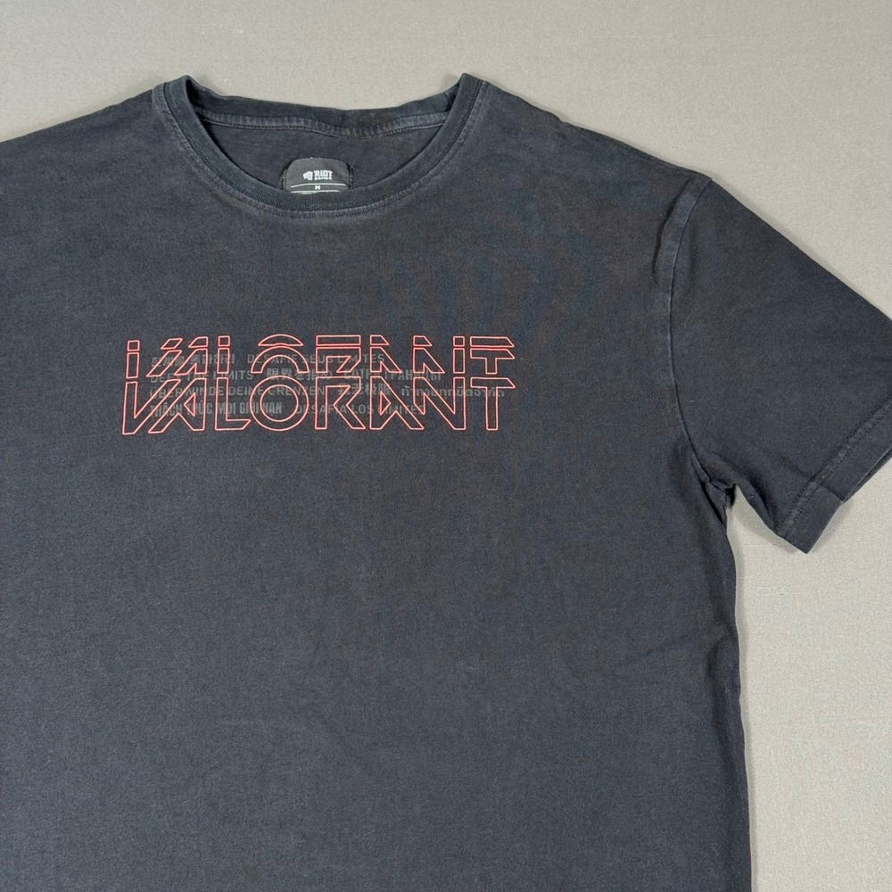 Valorant Shirt Riot Games Black Graphic Tee Size M Gaming
